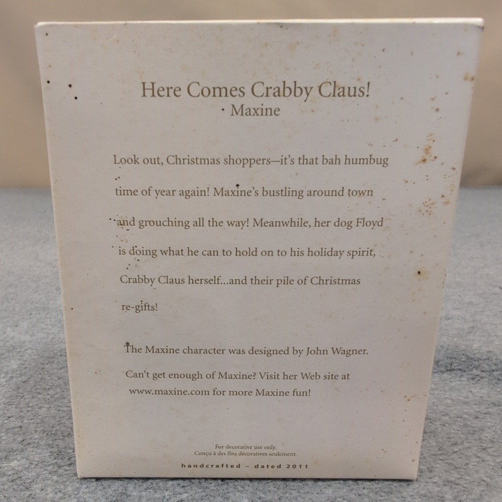 Hallmark Keepsake 2011 Here Comes Crabby Claus Maxine Christmas‎ Ornament - Picture 2 of 3